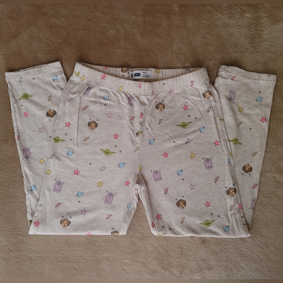 Gap Girl Cream  Star Wars Cropped Leggings Size 12 (XL) - Picture 3 of 3